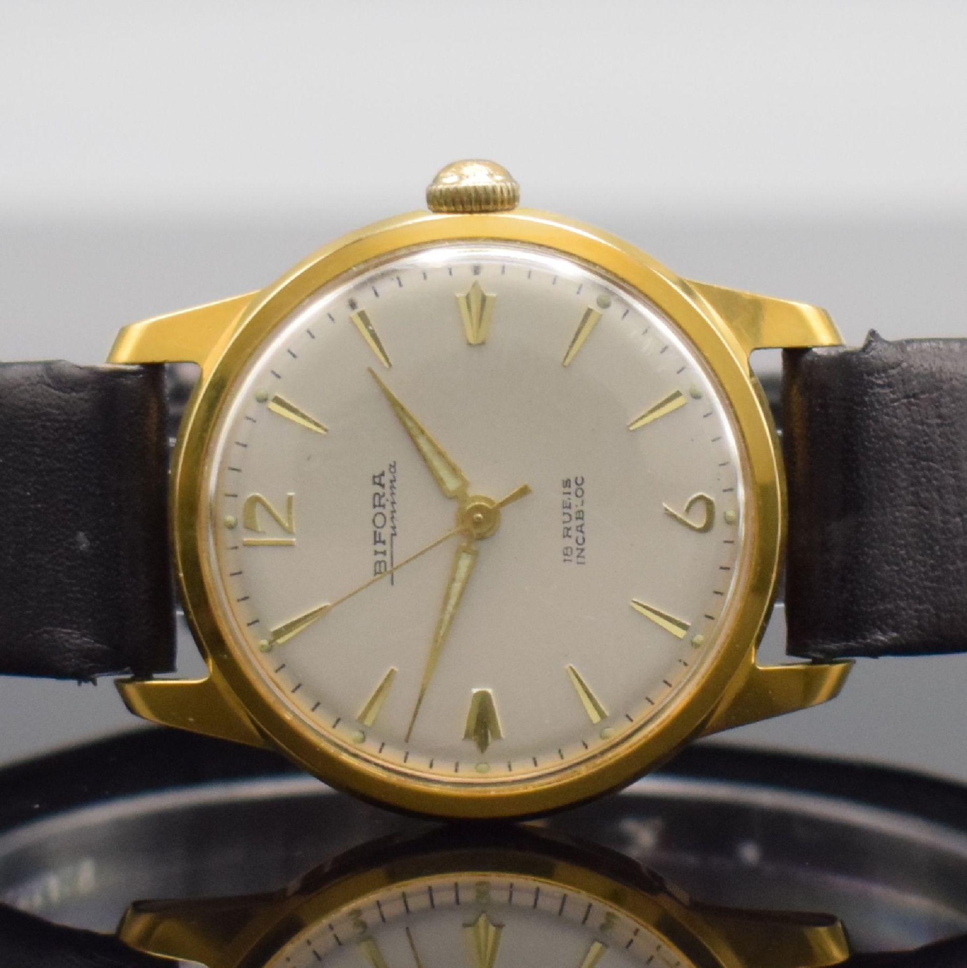 BIFORA unima Kaliber 120 seltene Armbanduhr,  Deutschland - Bild 2 aus 6