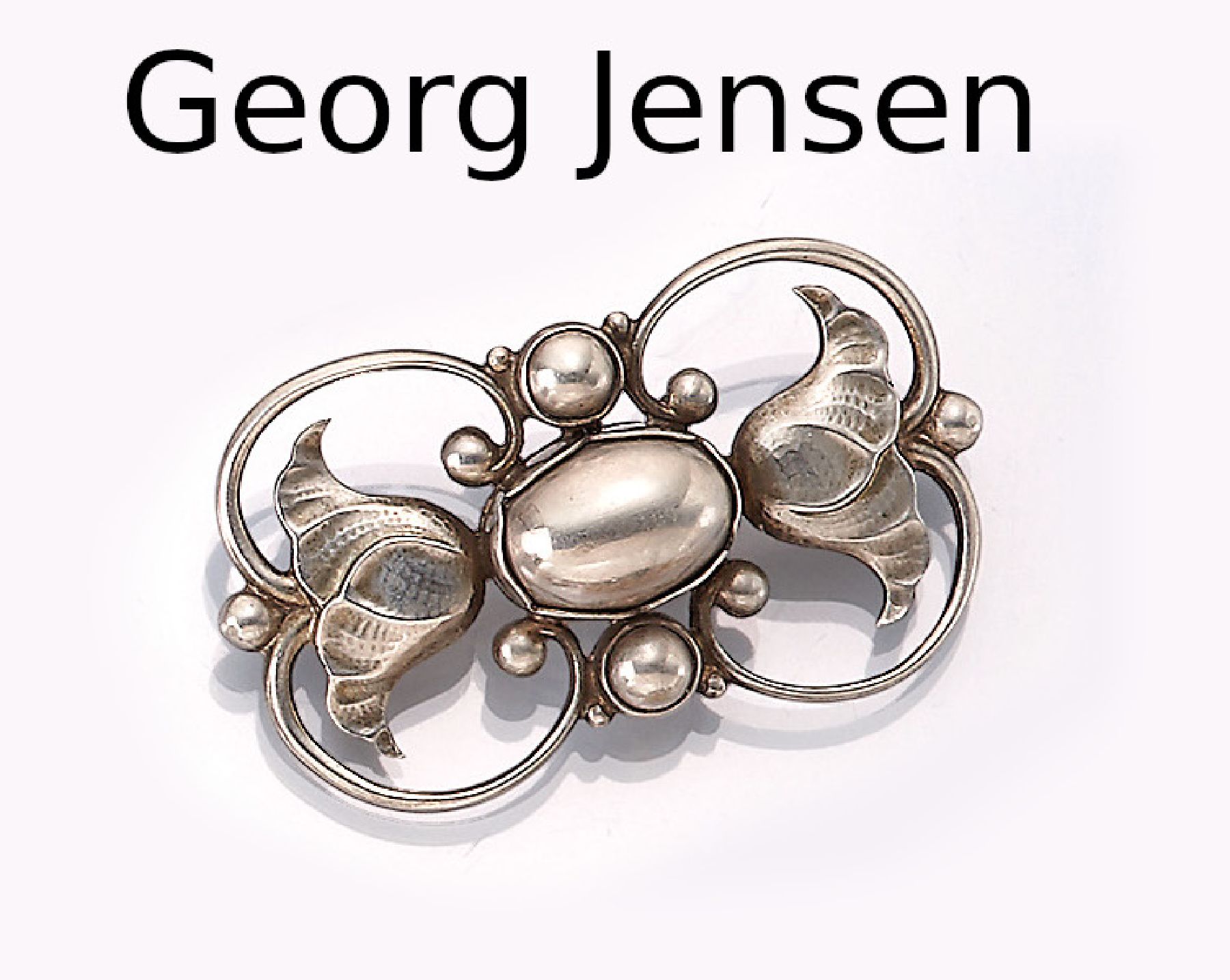 GEORG JENSEN Brosche, 925er Silber, um 1930,