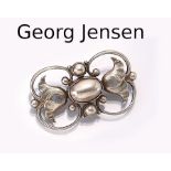 GEORG JENSEN Brosche, 925er Silber, um 1930,