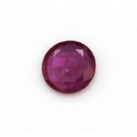 Loser rundfacett. Rubin, 0.51 ct, 5.48 x 5.41 x 1.63 mm,