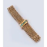 14 kt Gold Armband mit Türkisen, GG 585/000(gepr.), um