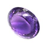 Loser Amethyst ca. 42.50 ct, ovalfacett. ca. 24 x 21 mm