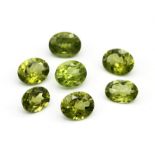 Lot 7 lose facett. Peridots, zus. 17.95 ct, oval