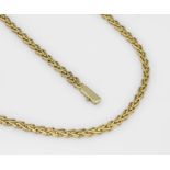 14 kt Gold Collier, GG 585/000, Oberfläche mattiert, L.