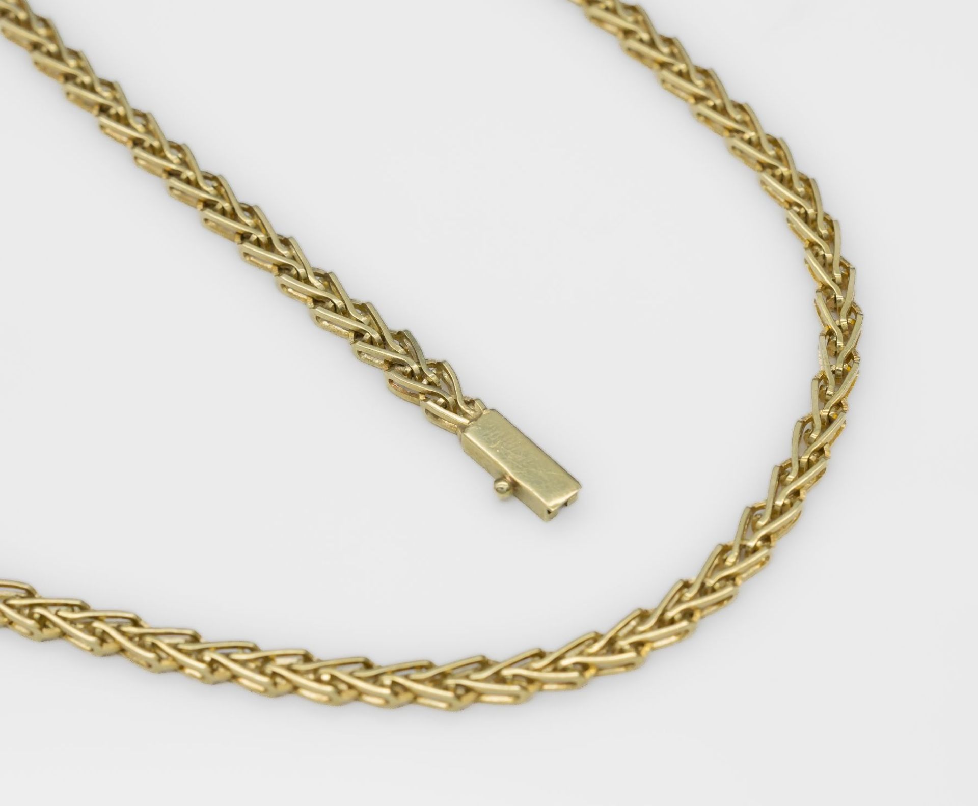 14 kt Gold Collier,   GG 585/000, Oberfläche mattiert, L.