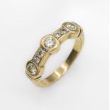18 kt Gold Ring mit Brillanten, GG 750/000, 7 Brillanten