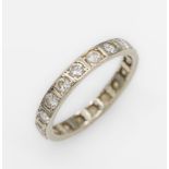 14 kt Gold Brillant-Memory-Ring, WG 585/000, gepr.,