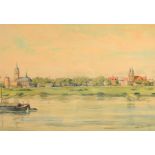 Heinrich Pieper, geb. 1889 Berlin, Blick über die Elbe