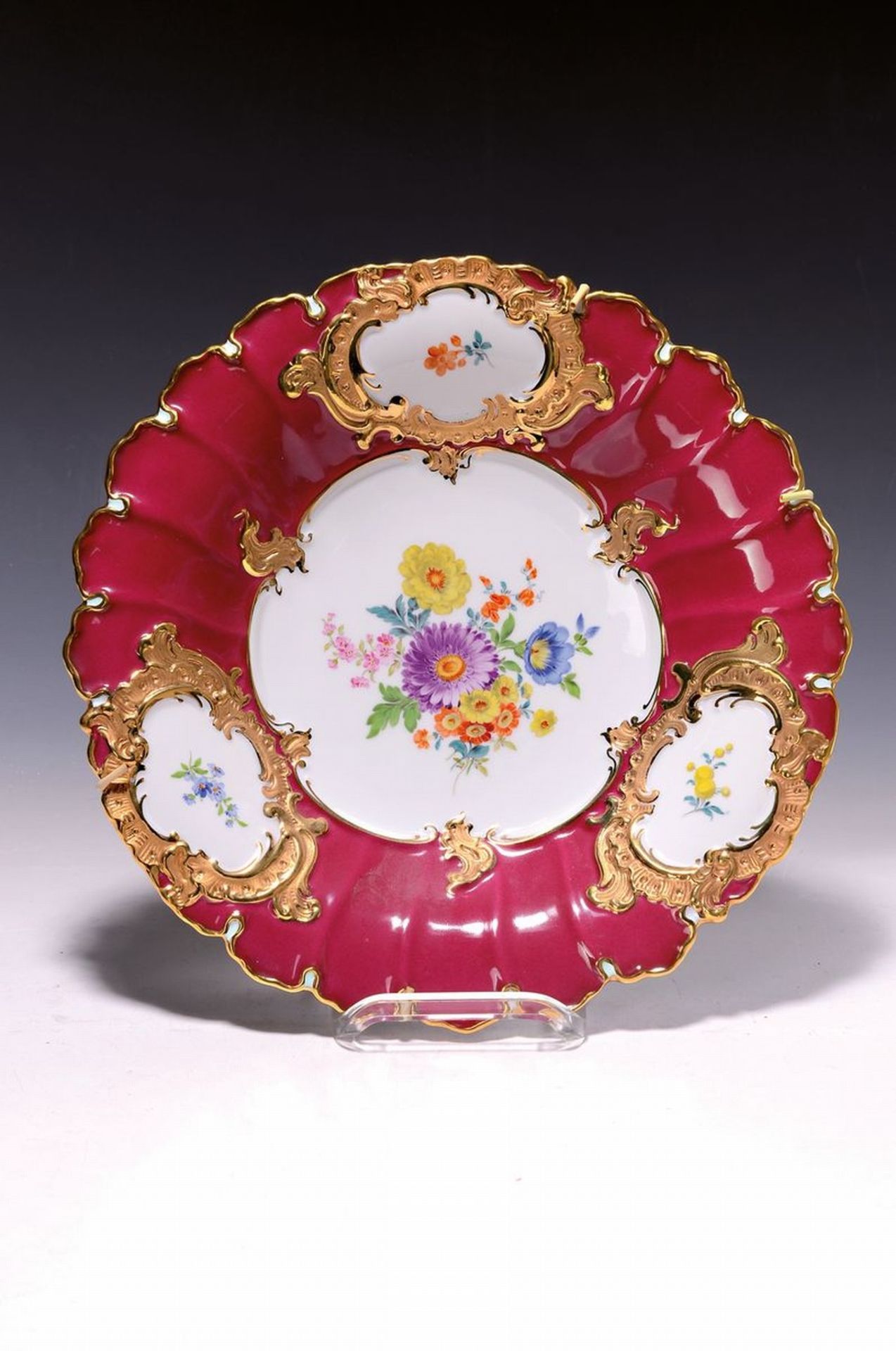 Prunkschale, Meissen, um 1910/20,  polychrome