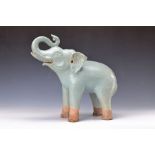 Großer Keramikelefant, China, nach altem Vorbild,