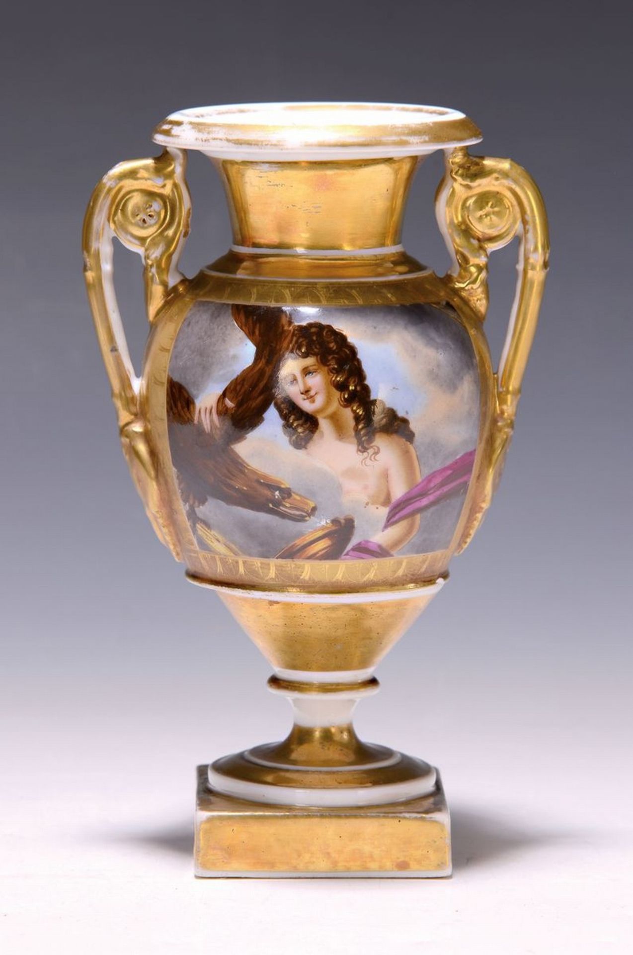 Vase, Frankreich um 1860,  Porzellan, polychrome