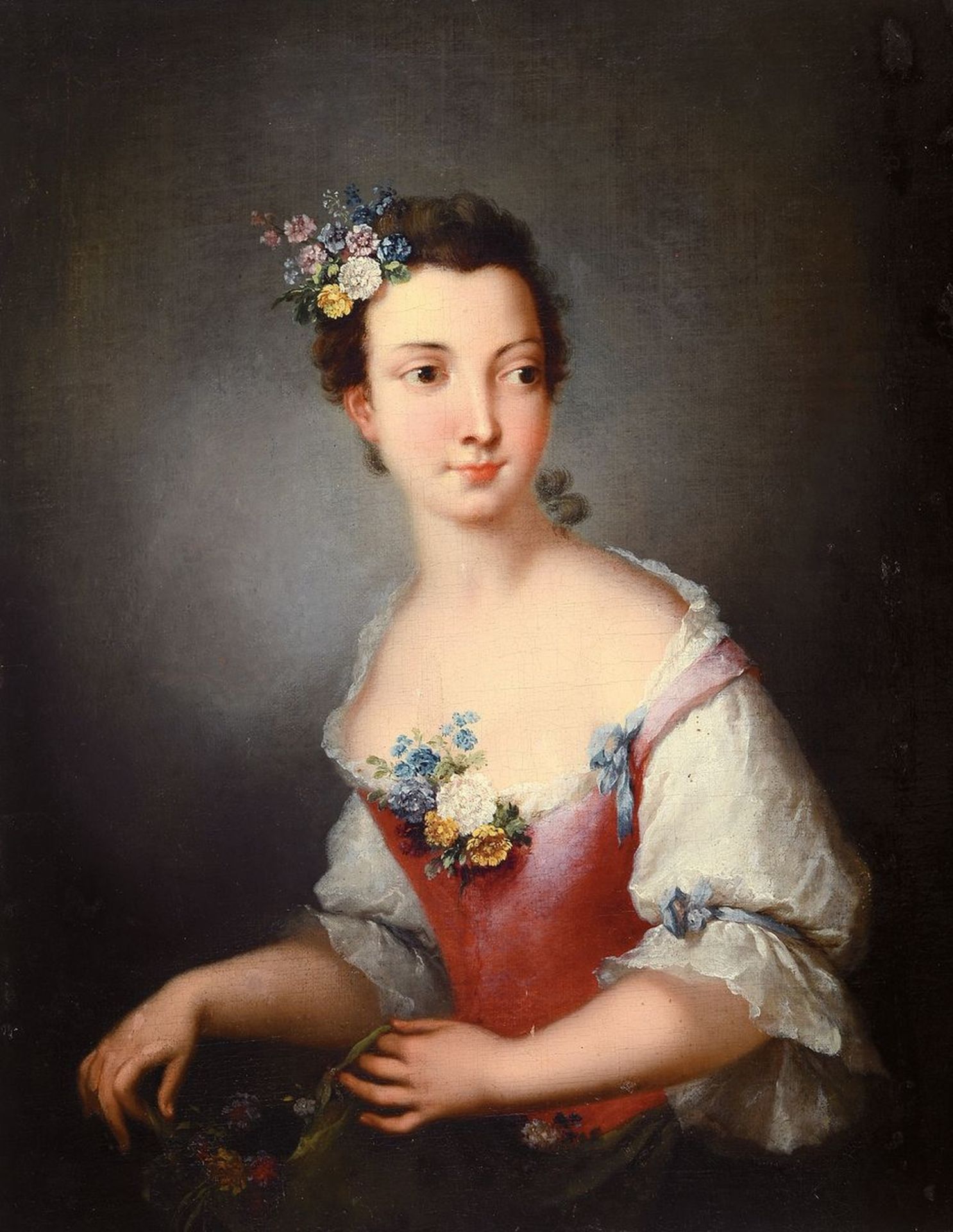 Porträtist, deutsch, um 1780,  feines Porträt einer jungen