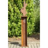 Skulptur, Andreas Helmling, 2-tlg., Eisen/Metall,