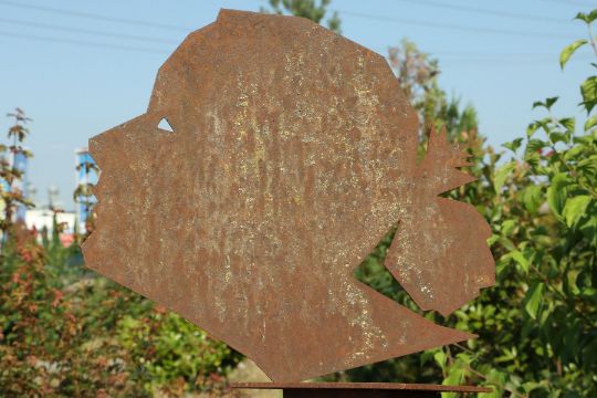 Skulptur, Andreas Helmling, 2-tlg., Eisen/Metall, - Image 2 of 2