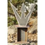 Skulptur, Andreas Helmling, 2-tlg., Eisen/Metall, dem