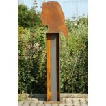 Skulptur, Andreas Helmling, 2-tlg., Eisen/Metall,