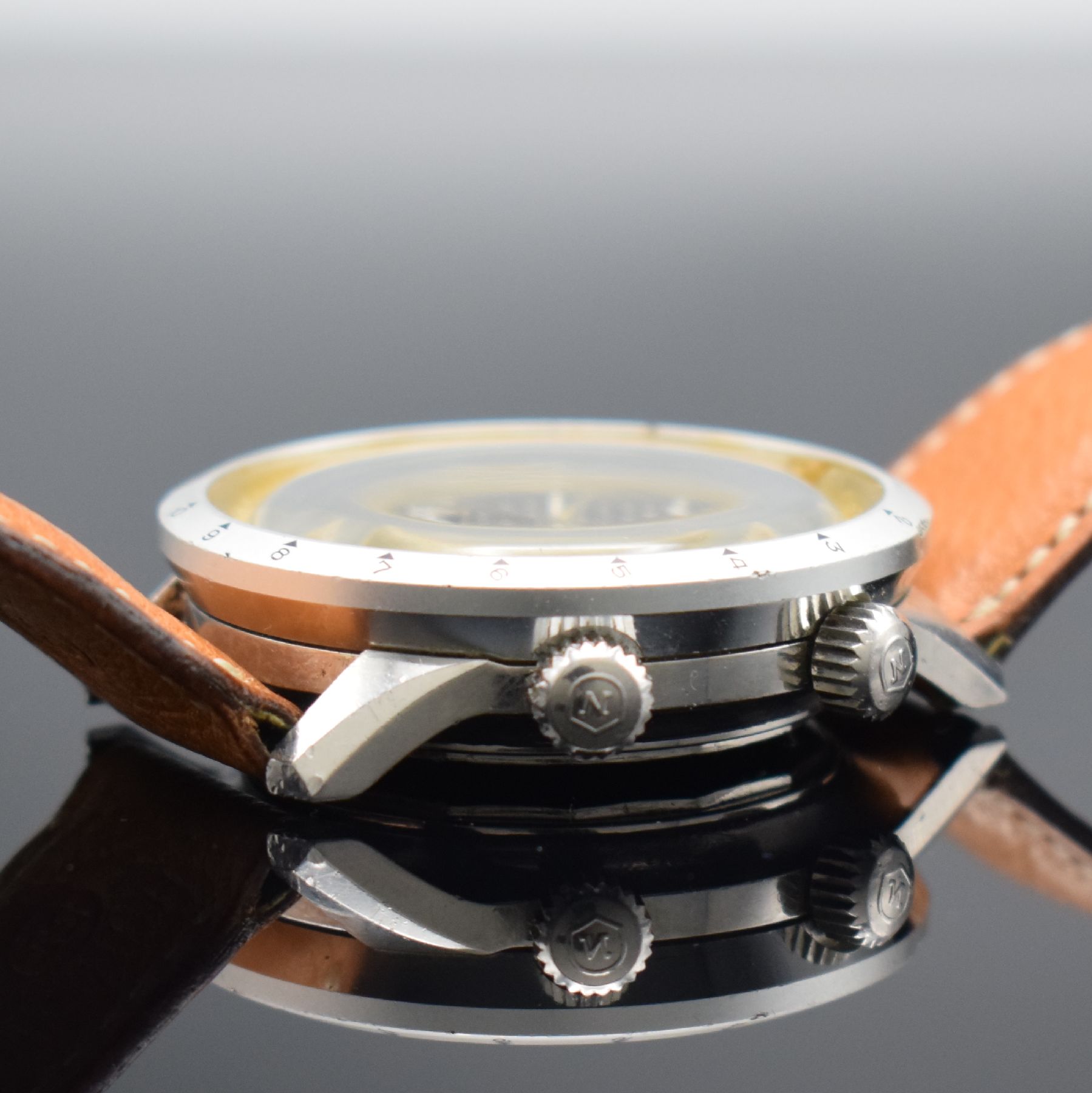 NIVADA Grenchen Depthomatic seltene Herrenarmbanduhr mit - Image 3 of 8