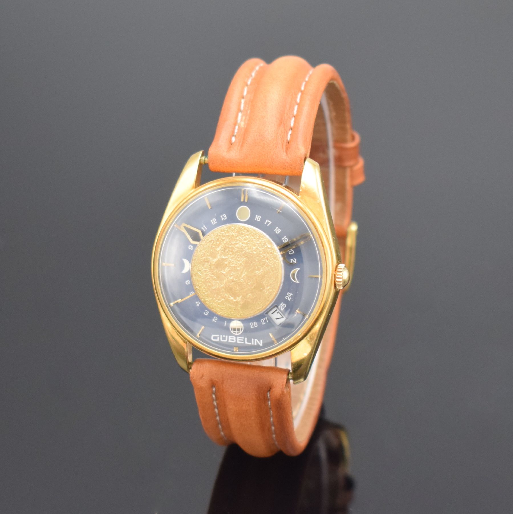 GÜBELIN seltene & ausgefallene Armbanduhr in GG 750/000, - Image 3 of 5