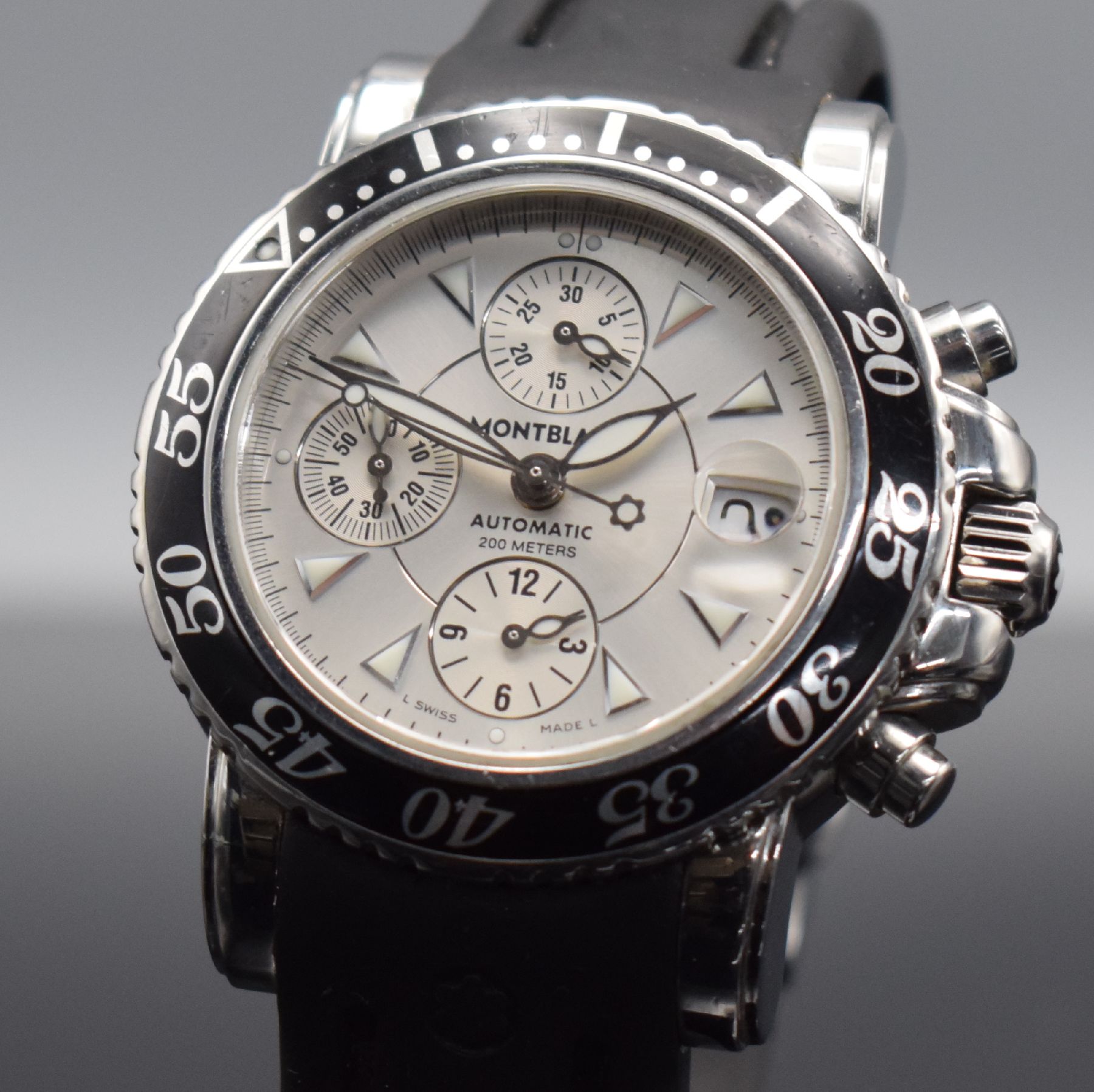 MONTBLANC Herrenarmbanduhr mit Chronograph, Schweiz um - Image 3 of 6