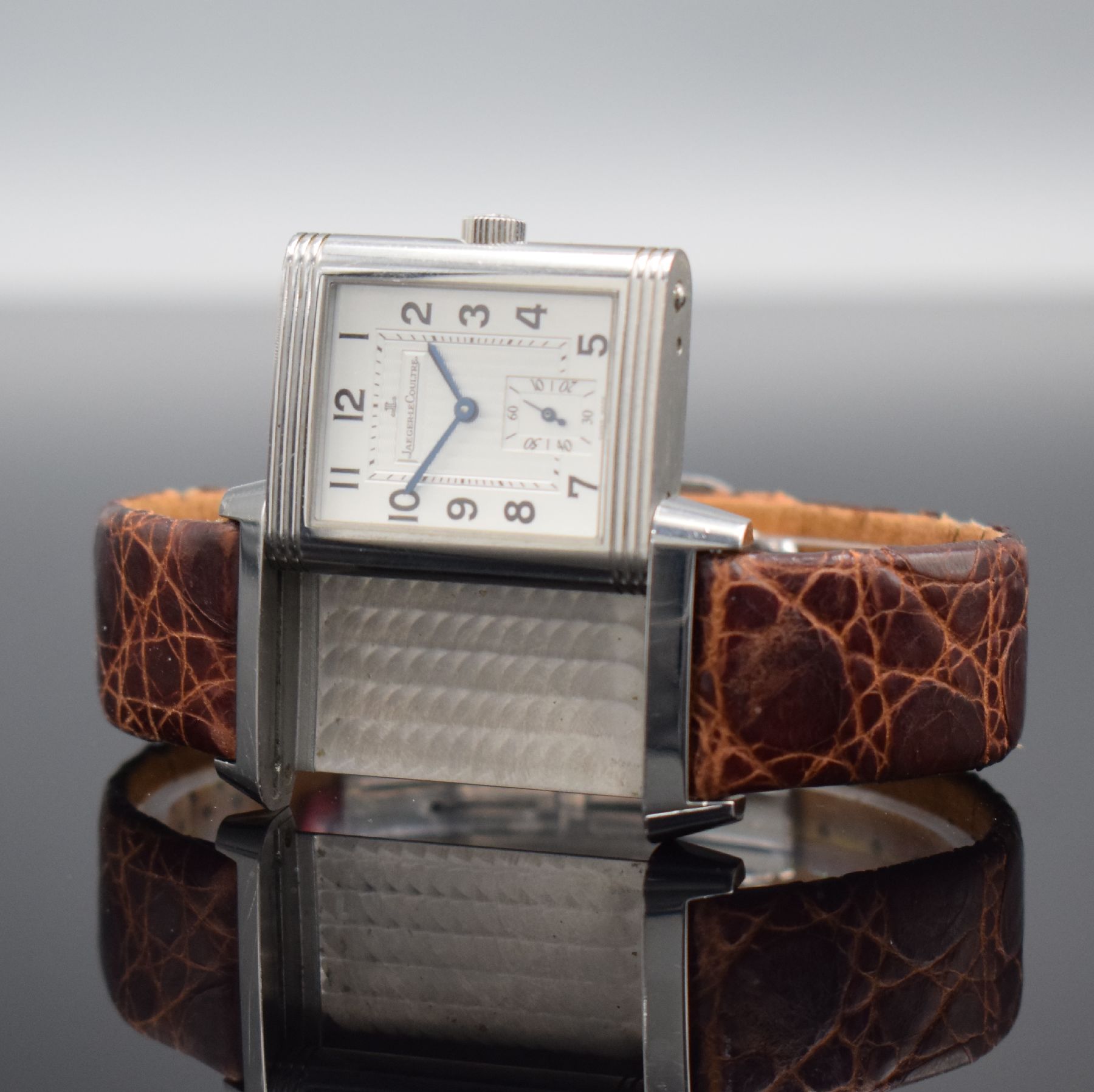 Jaeger-LeCoultre Reverso Grand Taille Armbanduhr in Stahl, - Image 4 of 11