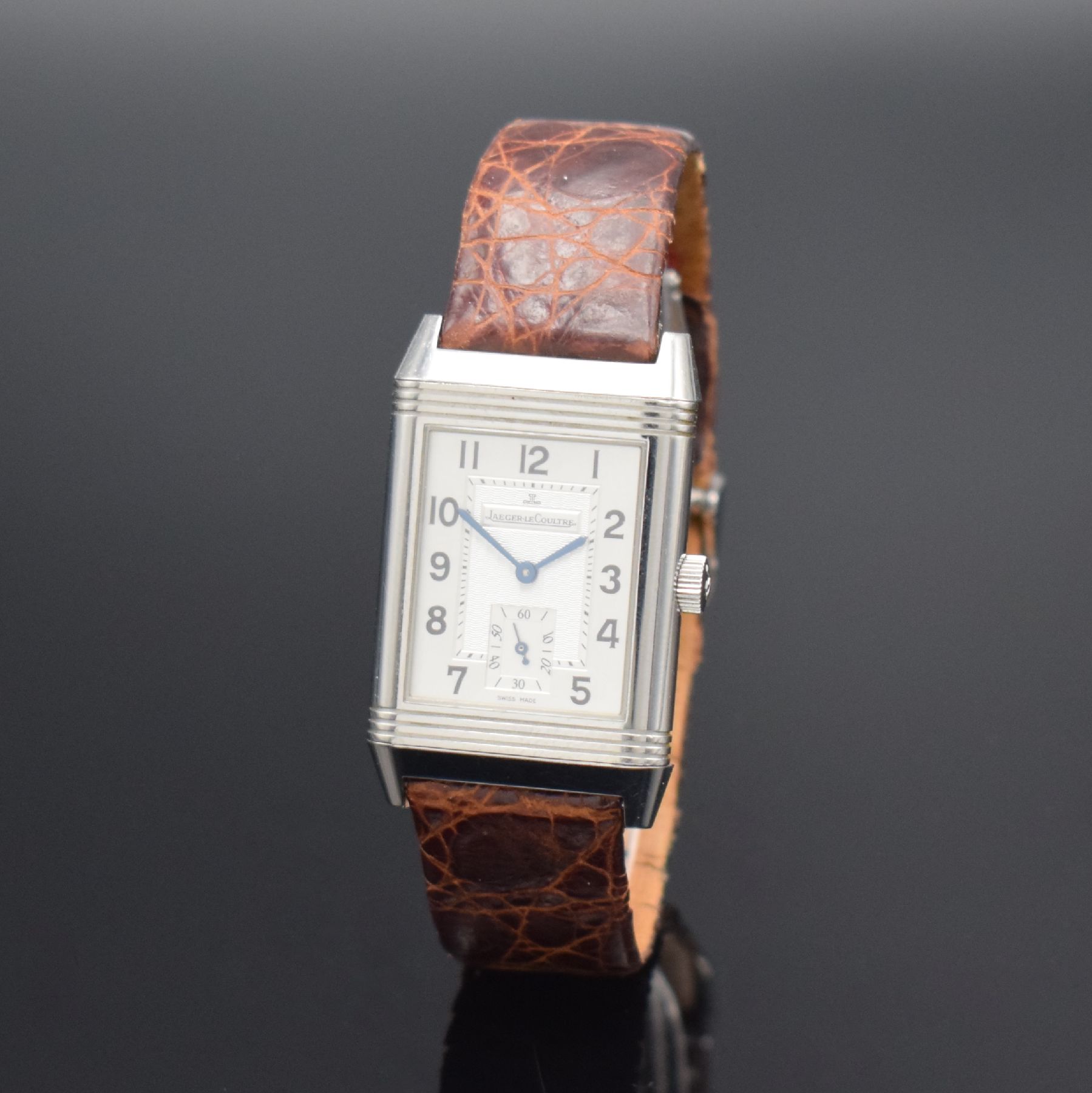 Jaeger-LeCoultre Reverso Grand Taille Armbanduhr in Stahl, - Image 5 of 11