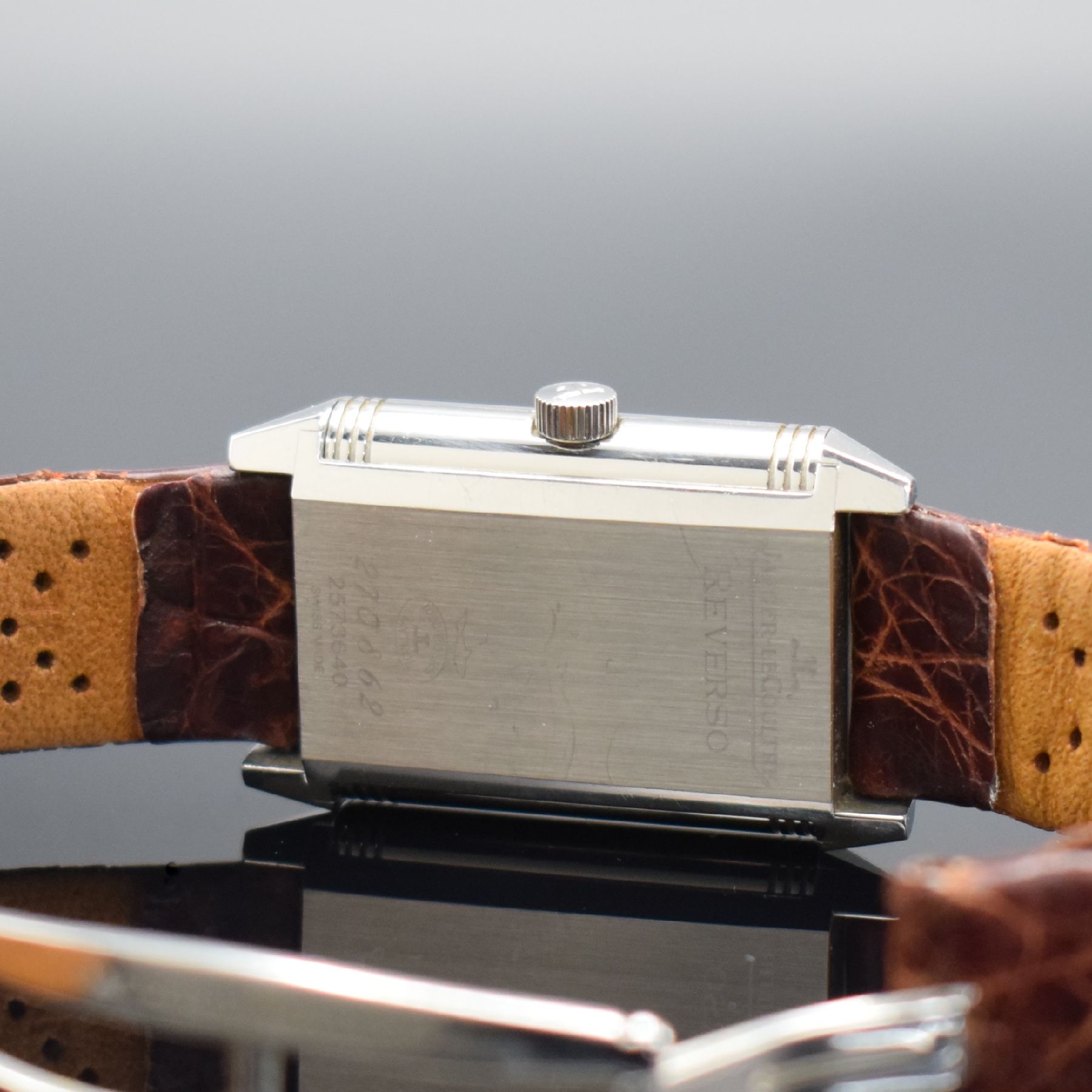 Jaeger-LeCoultre Reverso Grand Taille Armbanduhr in Stahl, - Image 10 of 11