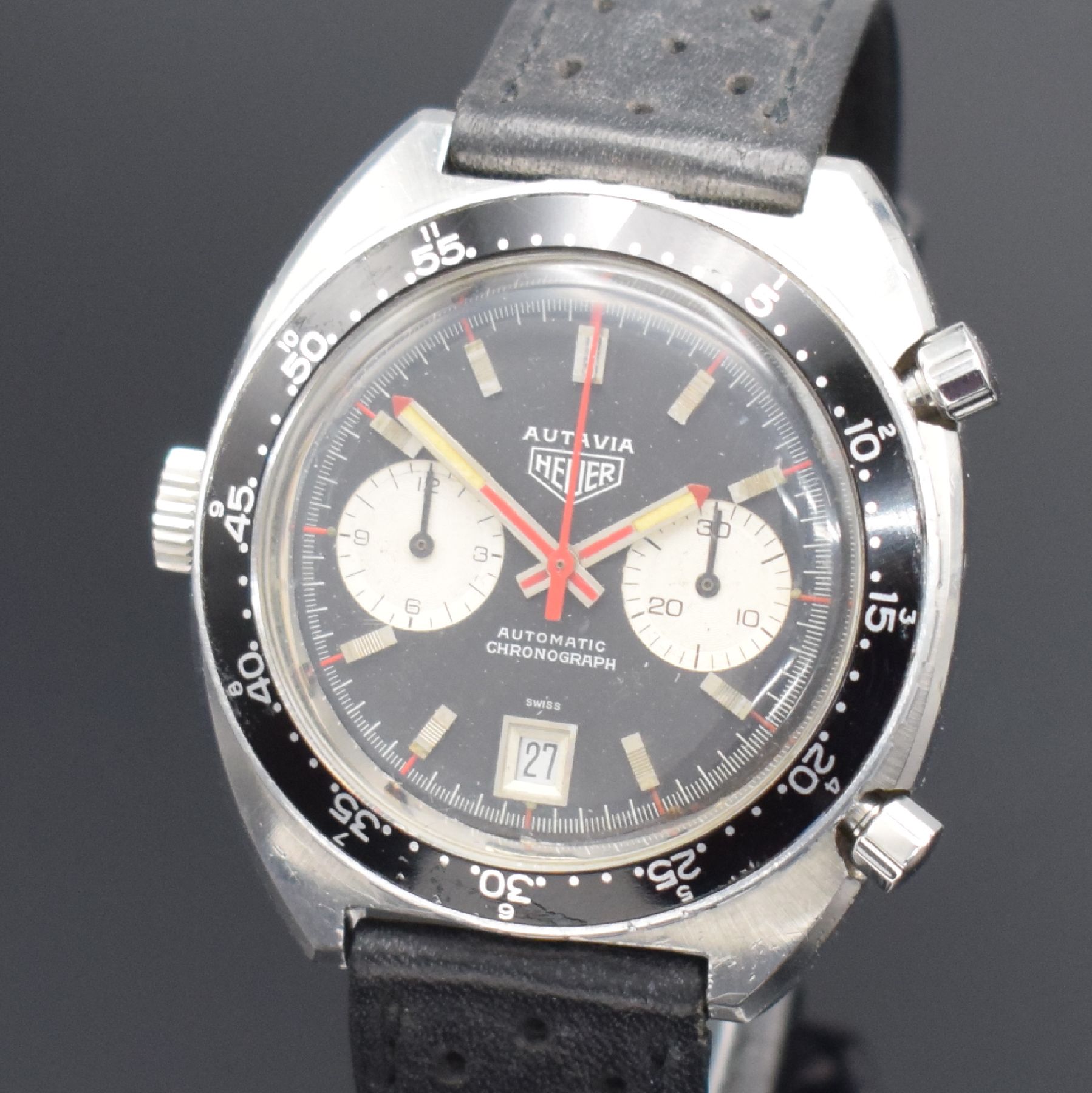 HEUER Autavia Referenz 1163 Herrenarmbanduhr mit - Image 2 of 7