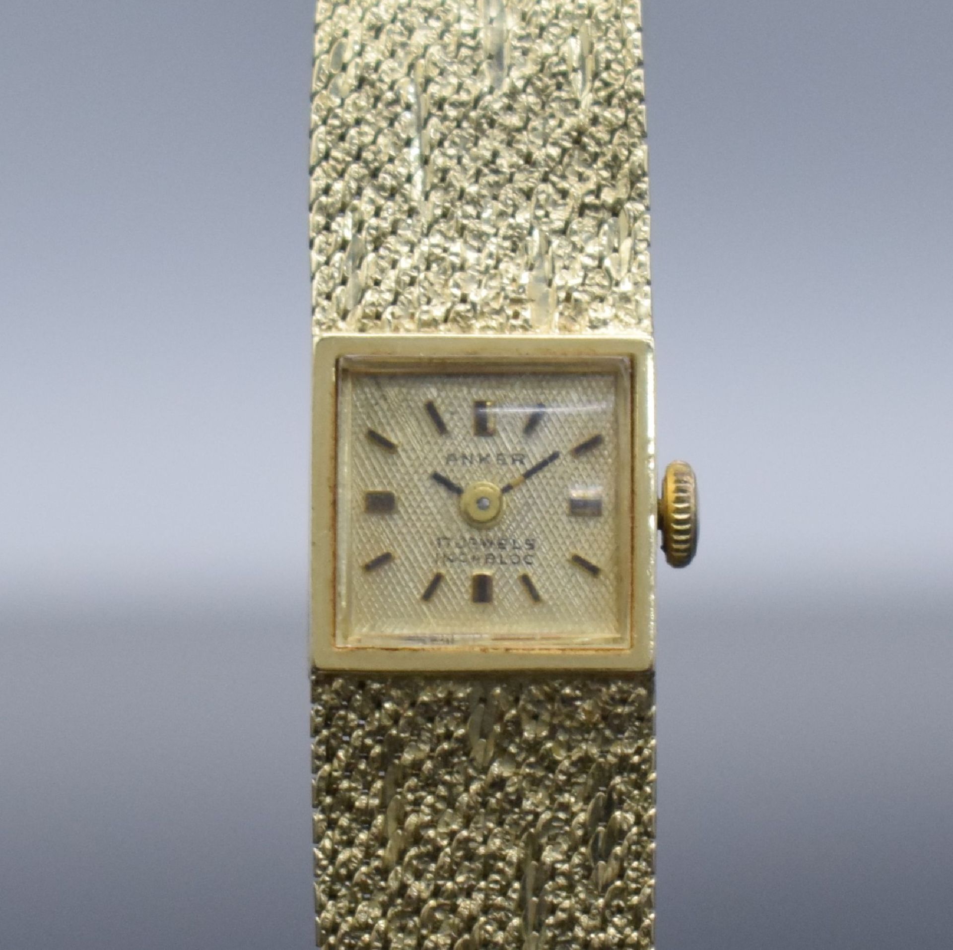 ANKER Damenarmbanduhr in GG 585/000,  Deutschland um 1960, - Bild 4 aus 9