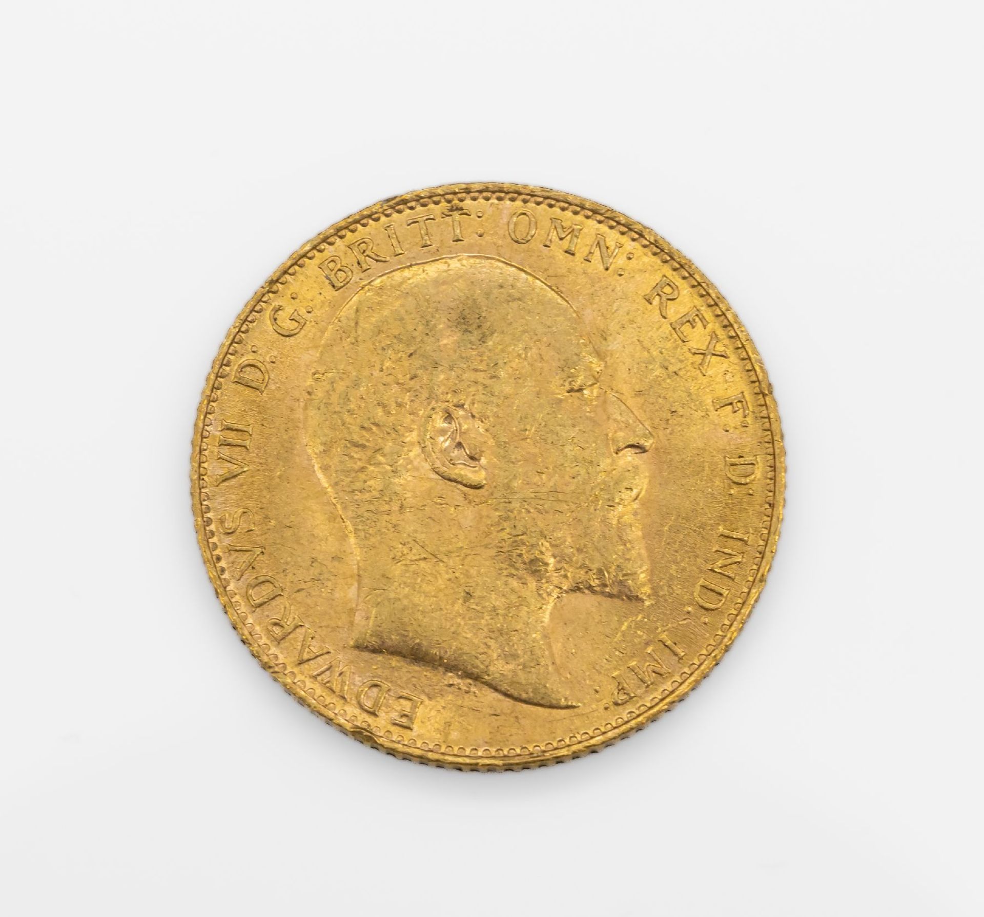 Goldmünze, Sovereign, Großbritannien, 1907, Edward VII,