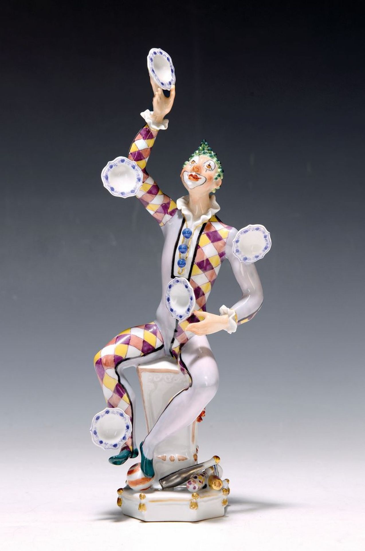 Porzellanfigur, 'Jongleur', Meissen, Entwurf Peter Strang,