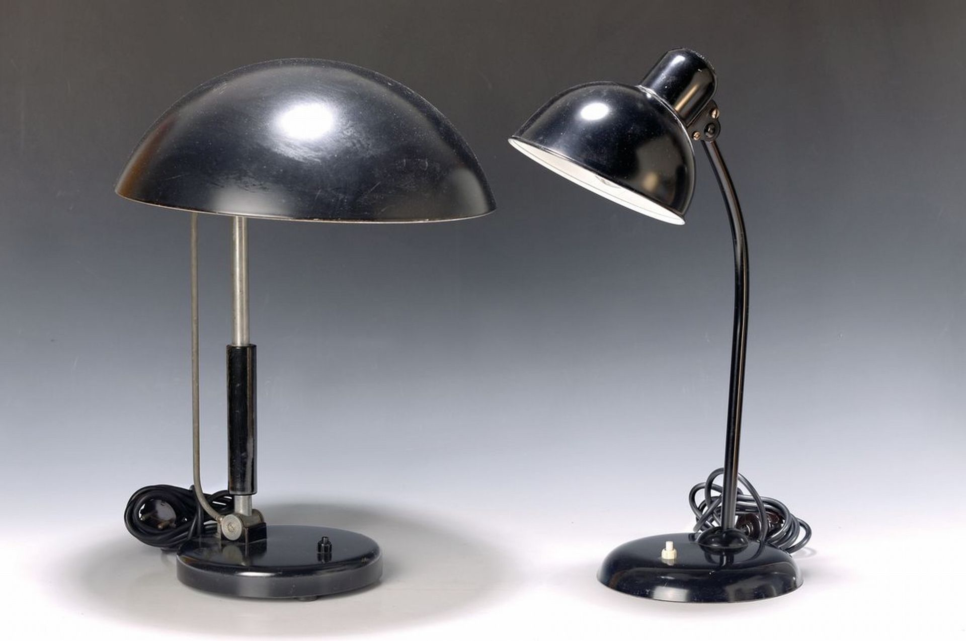 Zwei Lampen, Bauhausdesign der 30er Jahre,  a. Kaiser