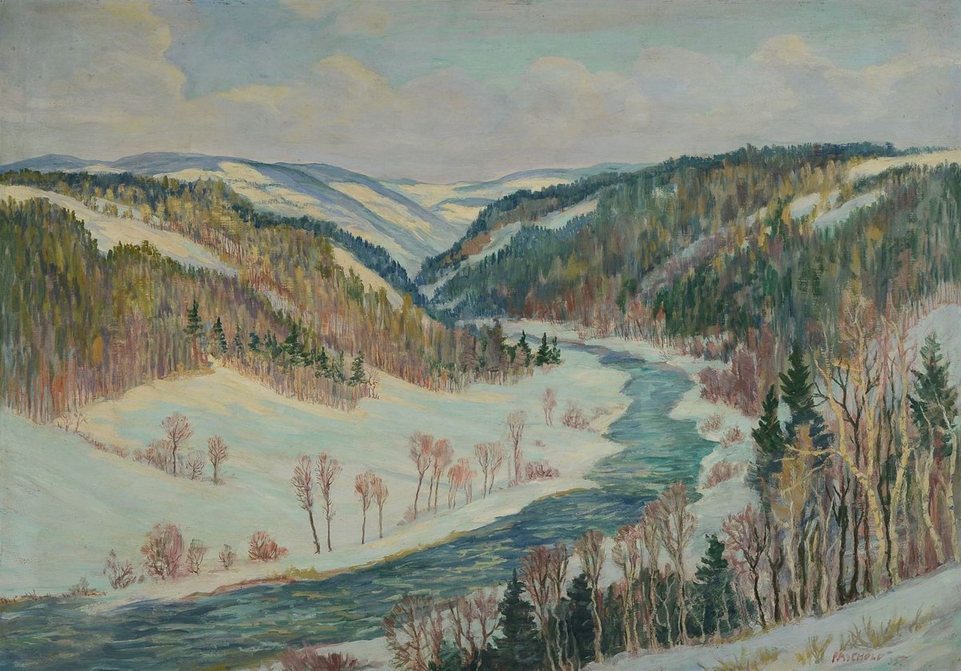 Hermann Paschold, 1879 Ziegenrück-1965 Gera, Malerlehre,