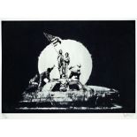 Banksy, geb. 1974 Bristol, Lithografie, 'Flag', sign.,