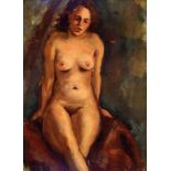 Unbekannter Maler, deutsch, um 1900, weiblicher Akt,