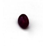 Loser ovalfacett. Rubin, 0.50 ct, reddish Purple, 5.26 x