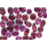 Lot 37 lose facett. Rhodolithe zus. 45.03 ct, in versch.