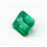 Loser Smaragd, ca. 9.77 ct, im oktogonale Treppenschliff,