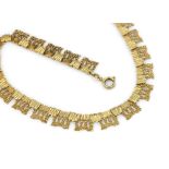 14 kt Gold Collier, GG 585/000, einzelne abstrakt