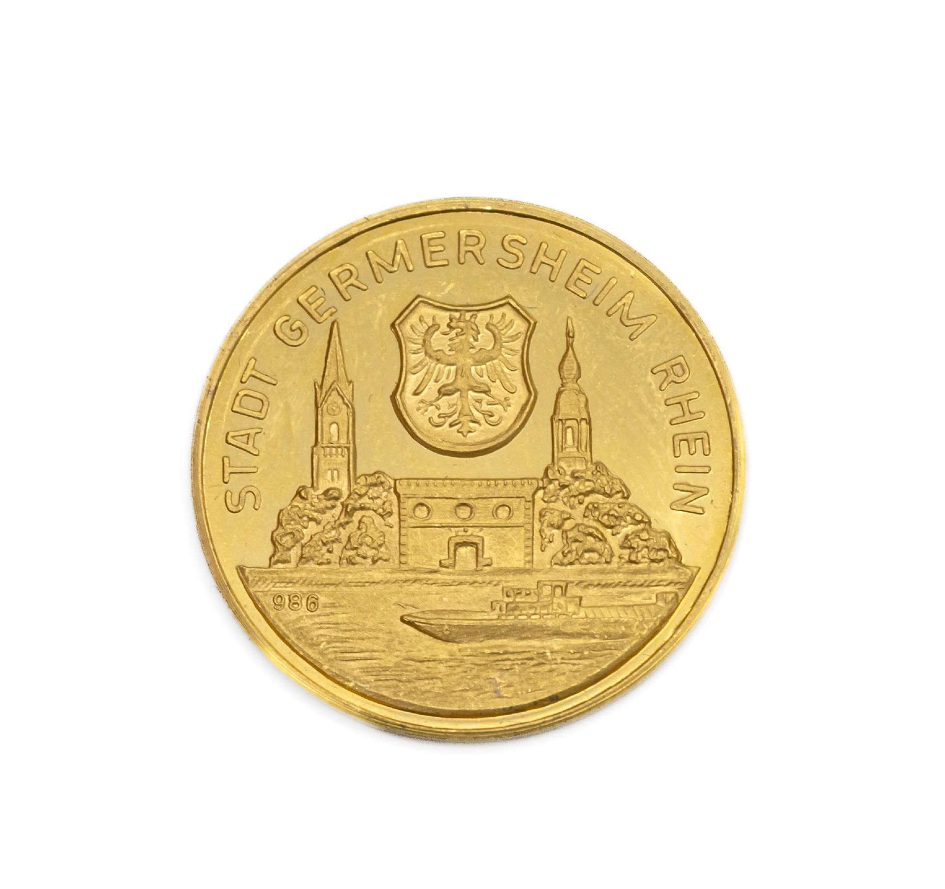 Goldmedaille 'Stadt Germersheim am Rhein',   986er Gold,