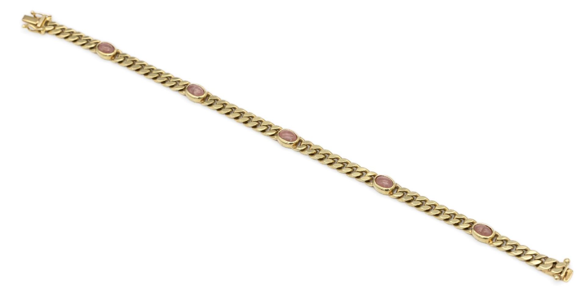 14 kt Gold Rhodochrosit-Armband, GG 585/000, 6