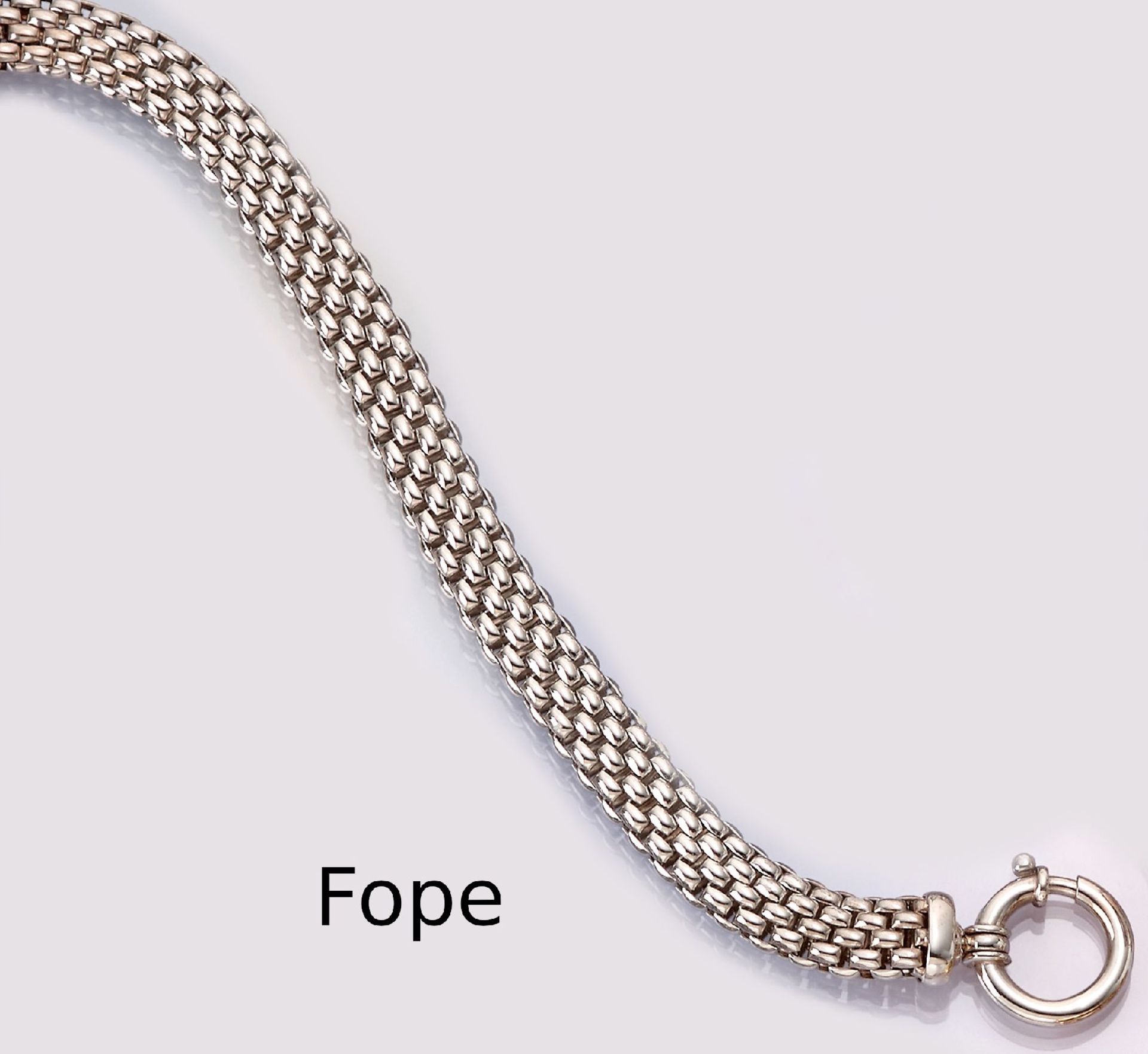 18 kt Gold FOPE Armband, ca. 26.3 g,   WG 750/000,