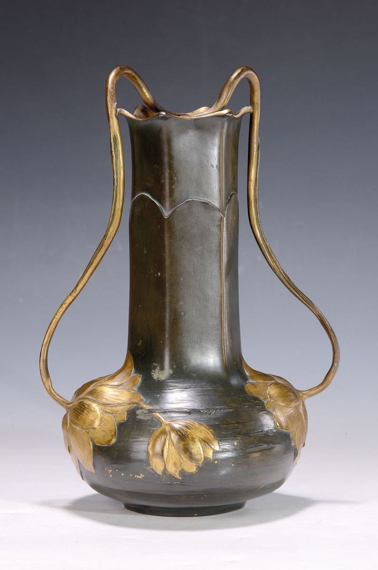 Doppelhenkelvase/Jugendstilvase, Orivit Köln, um 1900,