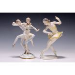 Zwei Art-Deco-Porzellanfiguren, Hutschenreuther: Tanzpaar
