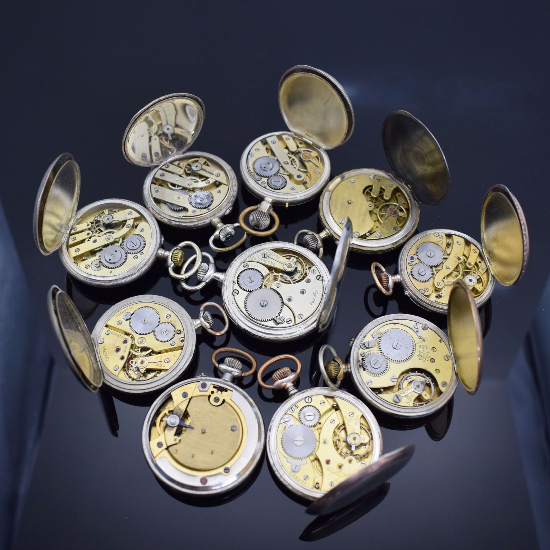 Konvolut: 10 Taschenuhren,  Schweiz um 1890- 1950, Silber- - Bild 3 aus 3