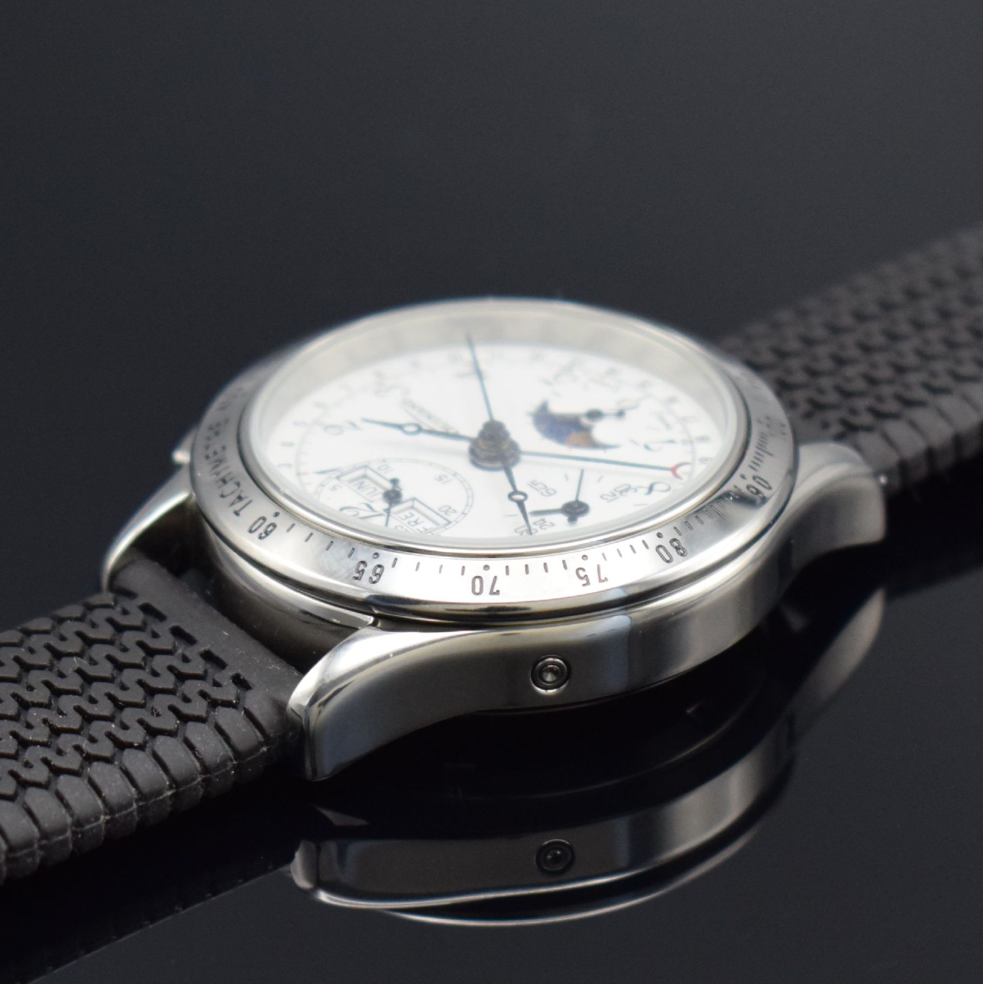 GUINAND nahezu neuwertiger Armbandchronograph, Schweiz um - Image 3 of 5