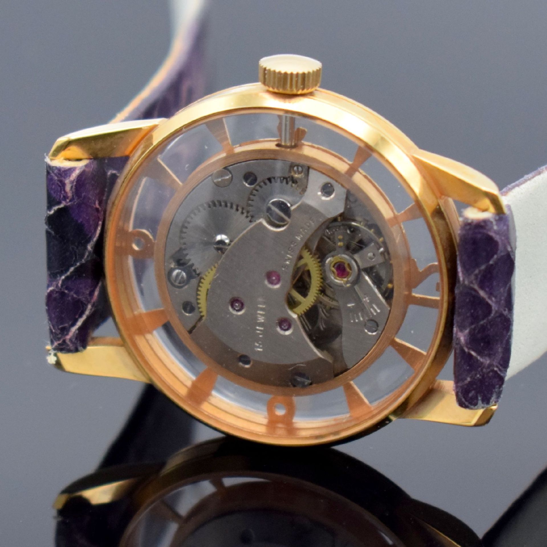 Ausgefallene Armbanduhr sog. Cocktail Watch,  Schweiz um - Bild 4 aus 6