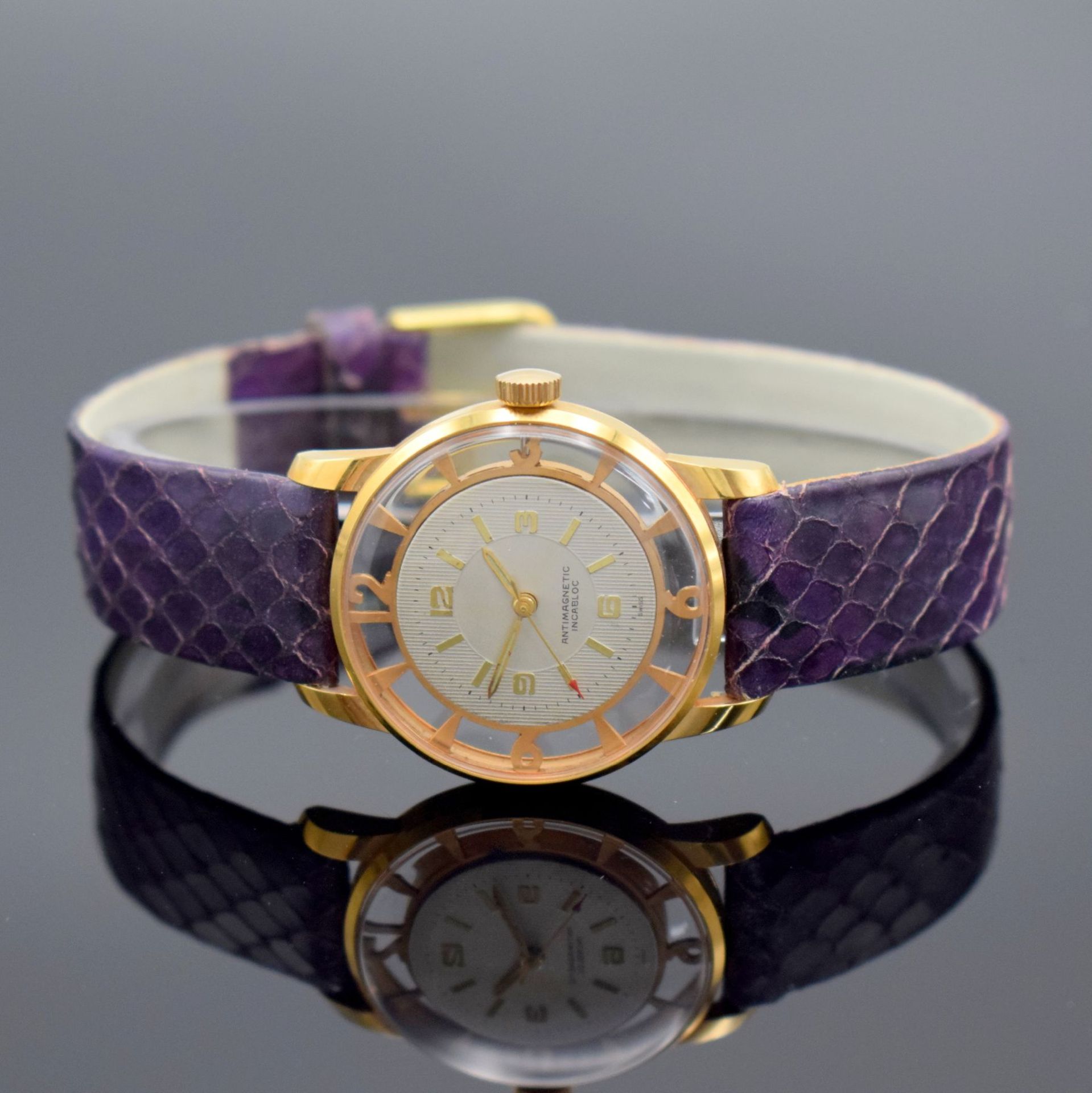 Ausgefallene Armbanduhr sog. Cocktail Watch,  Schweiz um - Bild 2 aus 6