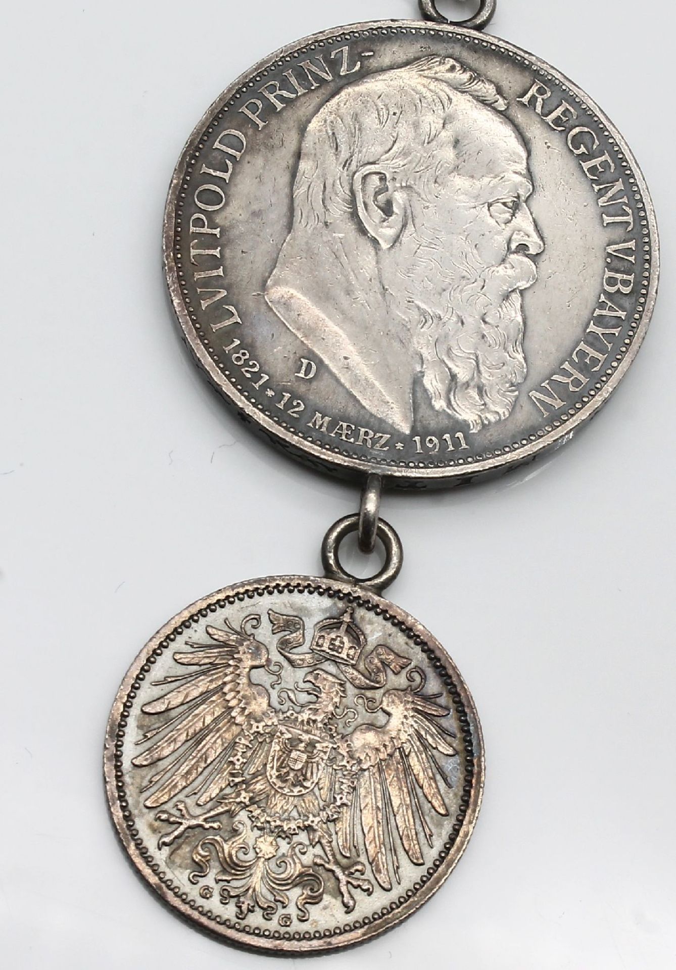 Münz-Charivari,   Silber gepr., mit 10 angehängten Münzen - Bild 3 aus 7