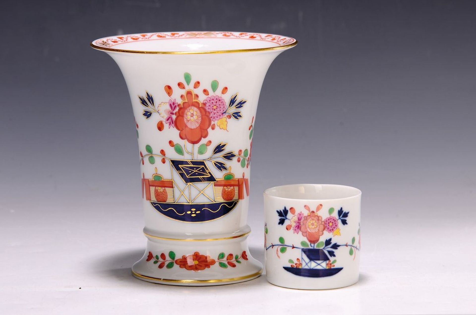 Vase und Becher, Meissen, Pfeiferzeit, um 1924-33,