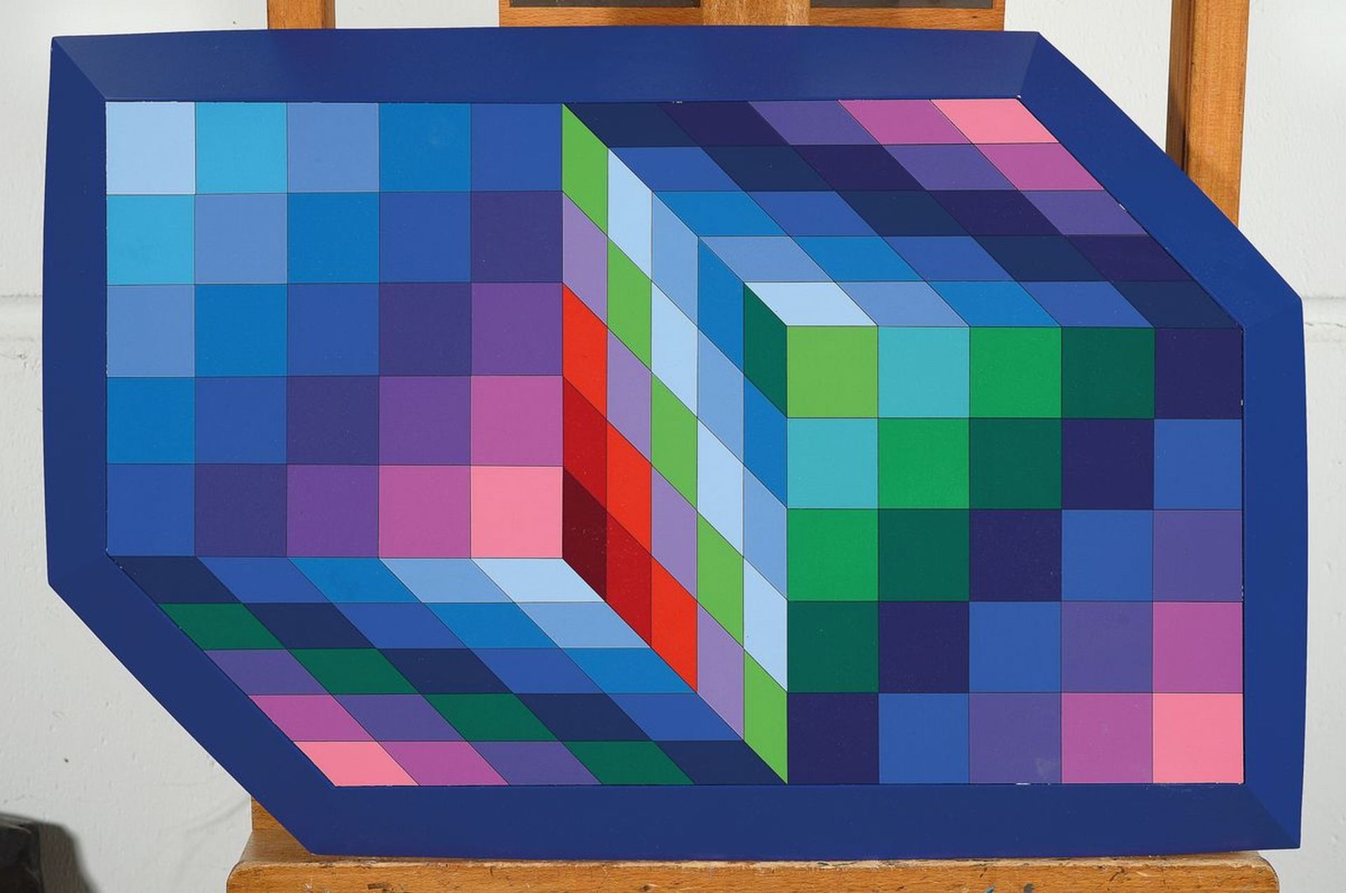 Victor Vasarely, 1906-1997,  Gestalt-Sin 1970, verso - Bild 3 aus 3